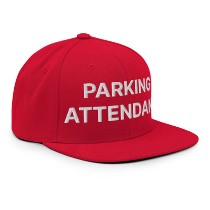Parking Attendant Uniform Work Embroidered Flat Bill Brim Snapback Hat