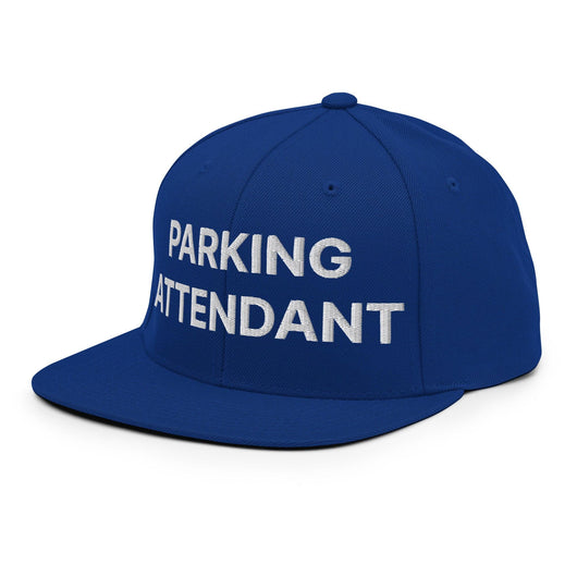 Parking Attendant Uniform Work Embroidered Flat Bill Brim Snapback Hat