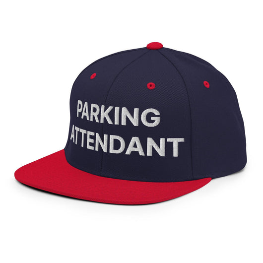 Parking Attendant Uniform Work Embroidered Flat Bill Brim Snapback Hat