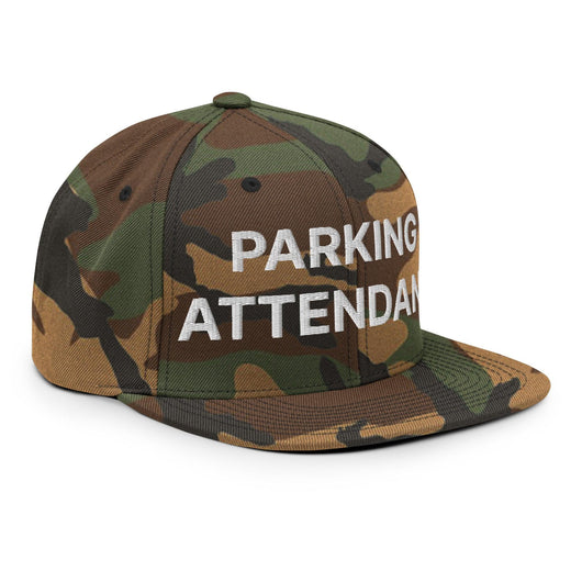 Parking Attendant Uniform Work Embroidered Flat Bill Brim Snapback Hat