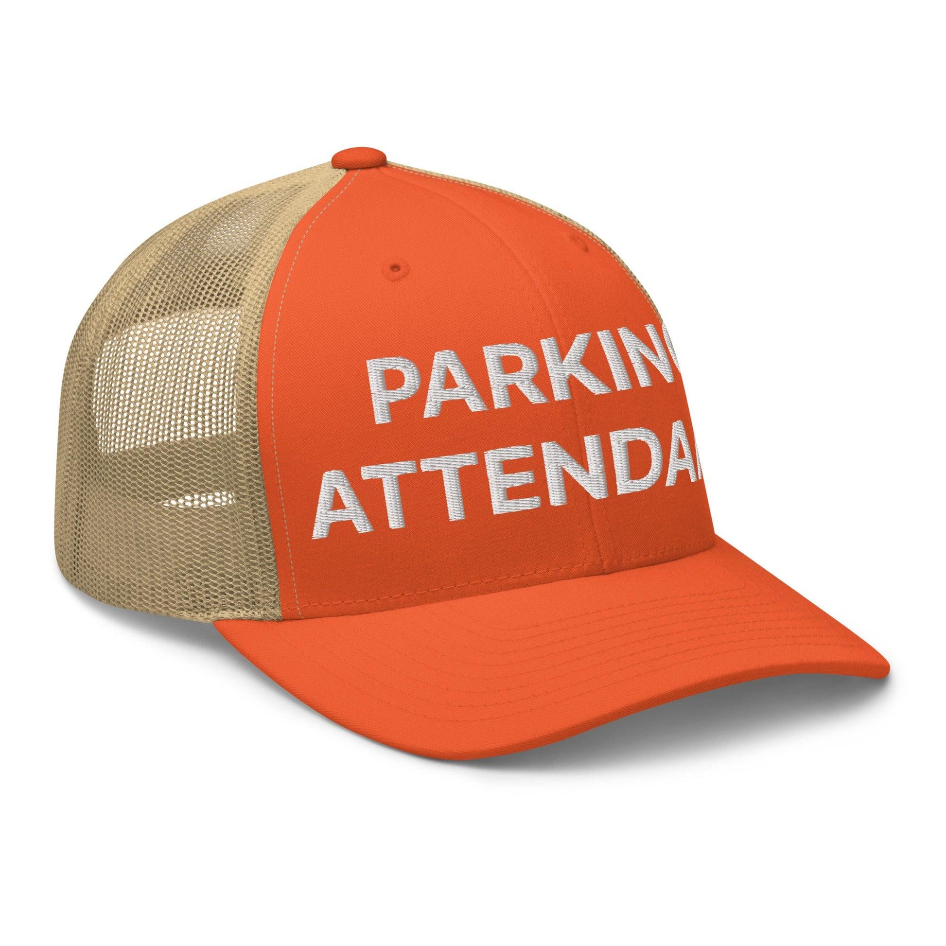 Parking Attendant Work Block Embroidered Mesh Trucker Hat