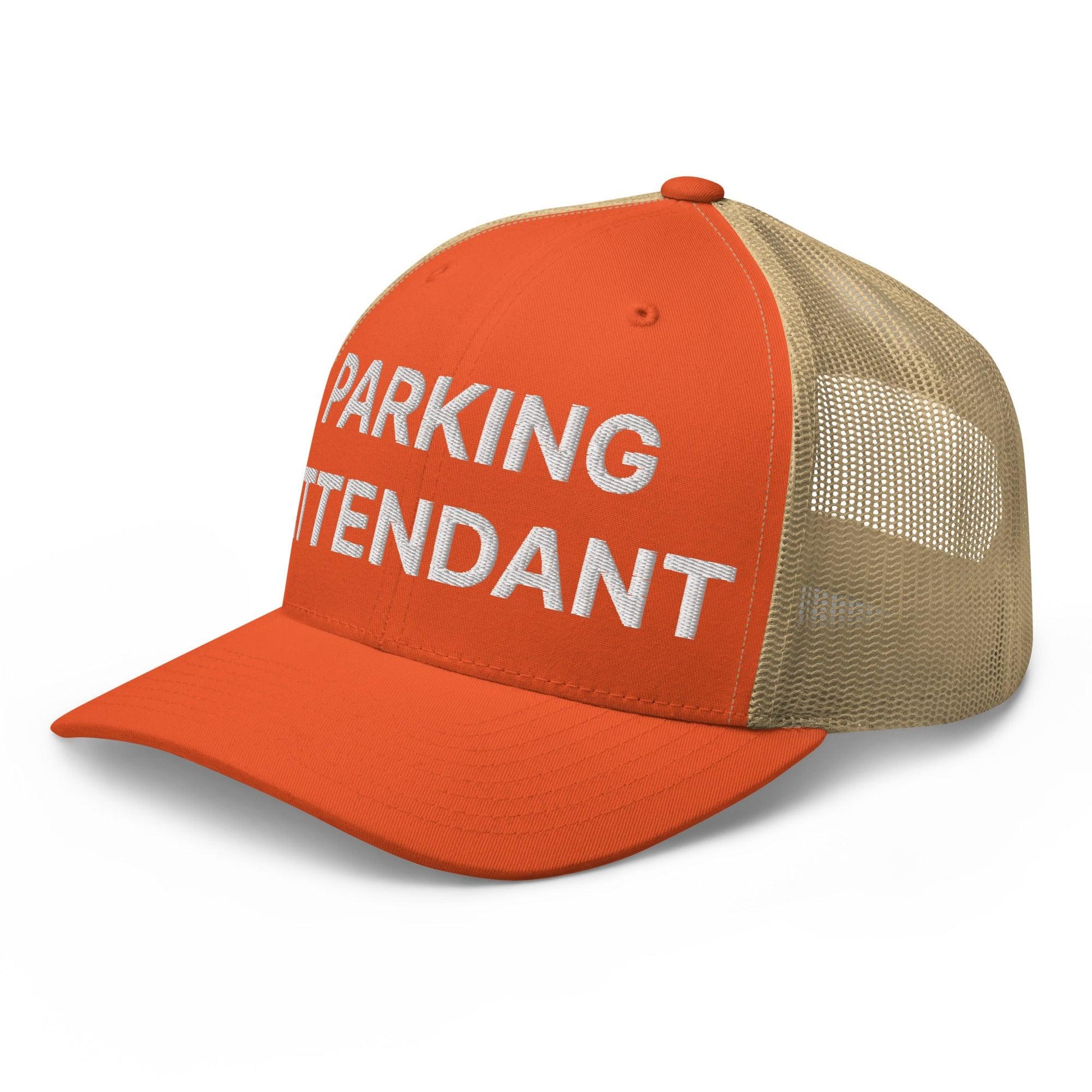 Parking Attendant Work Block Embroidered Mesh Trucker Hat