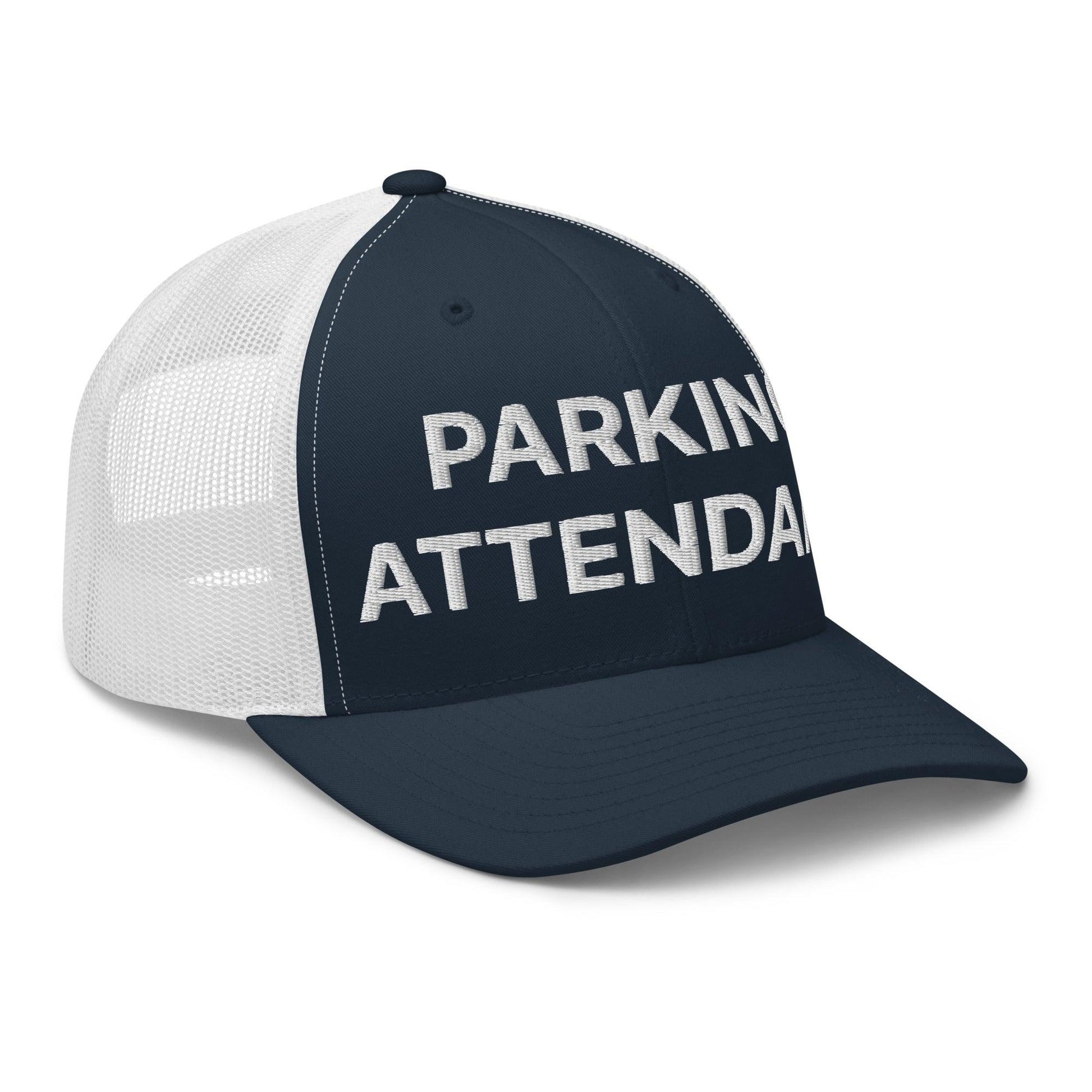 Parking Attendant Work Block Embroidered Mesh Trucker Hat