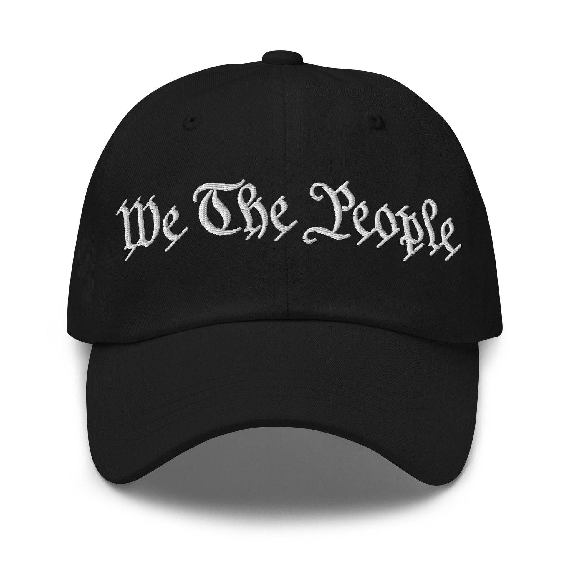 We The People Embroidered Dad Hat - Black