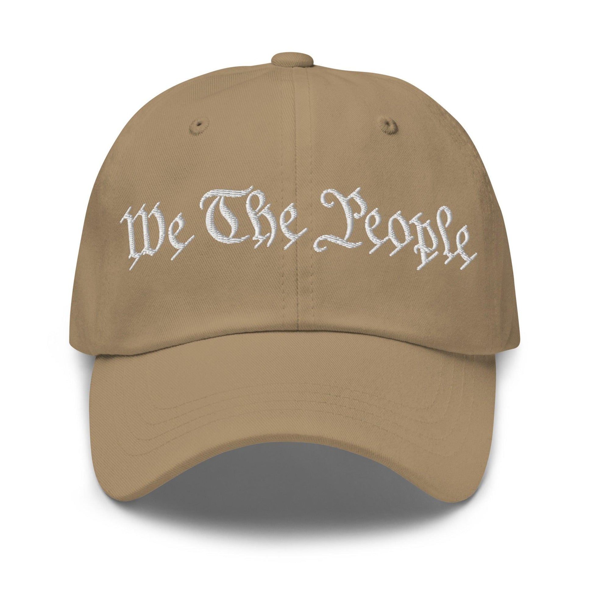 We The People Embroidered Dad Hat - Khaki