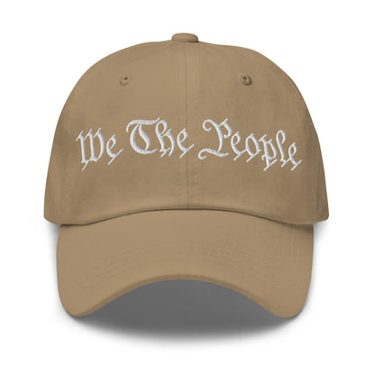We The People Embroidered Dad Hat - Khaki