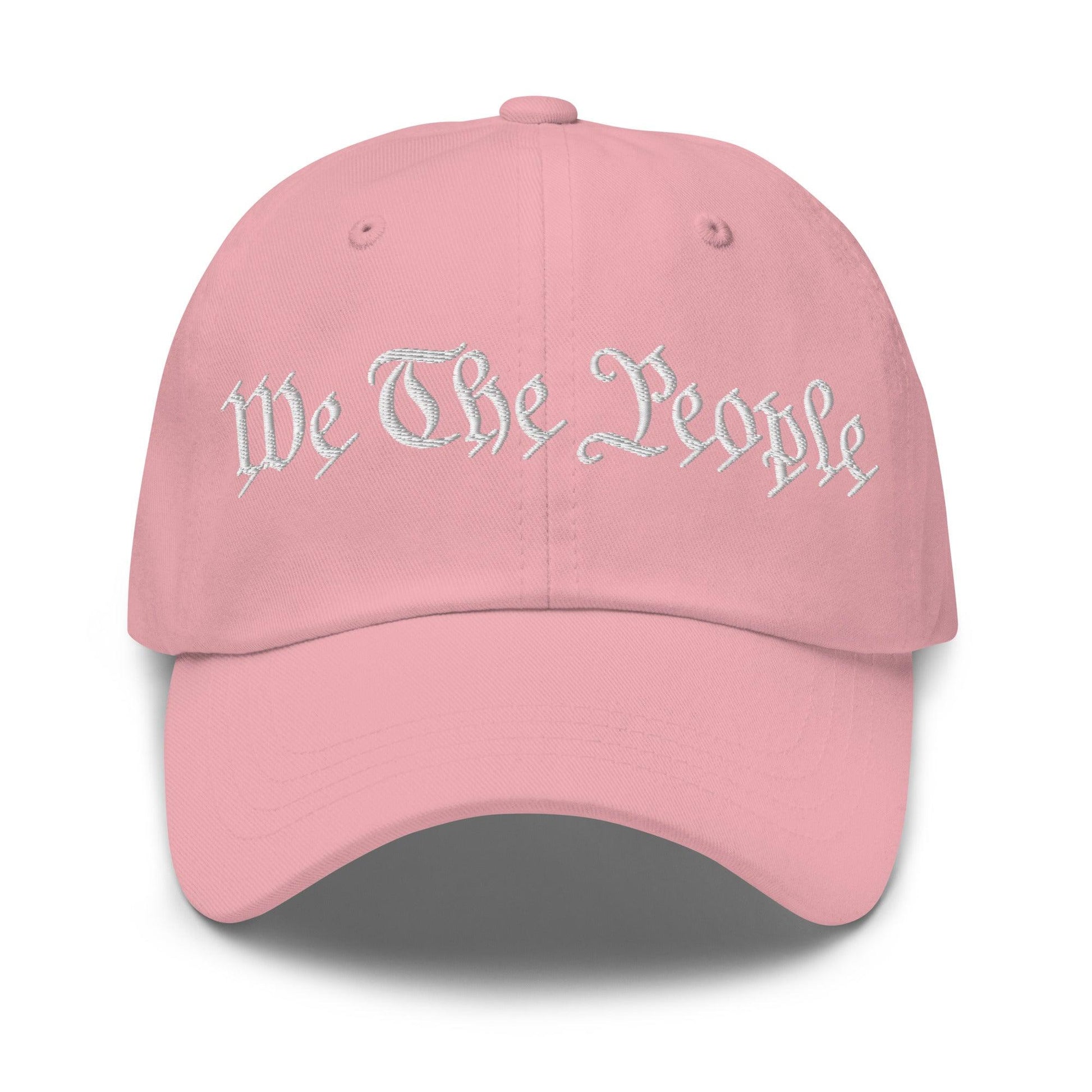 We The People Embroidered Dad Hat - Pink