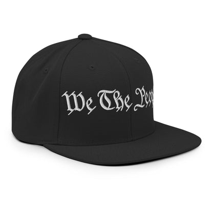 We The People Embroidered Flat Bill Brim Snapback Hat