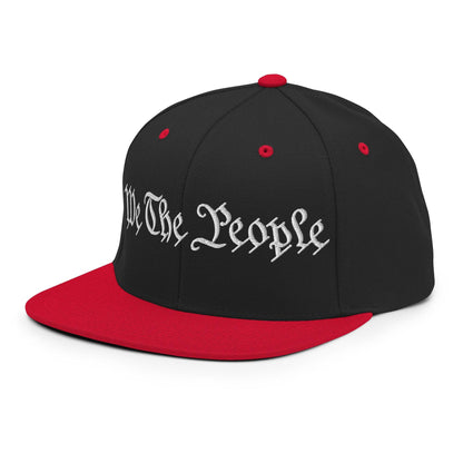 We The People Embroidered Flat Bill Brim Snapback Hat