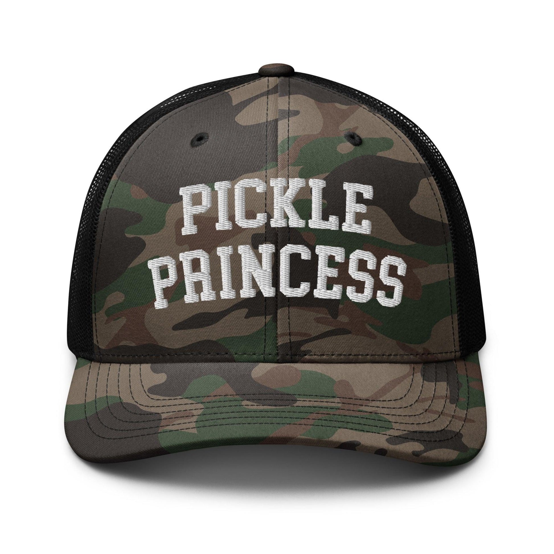 Pickle Princess Camo Trucker Hat - Camo/Black - Headwear