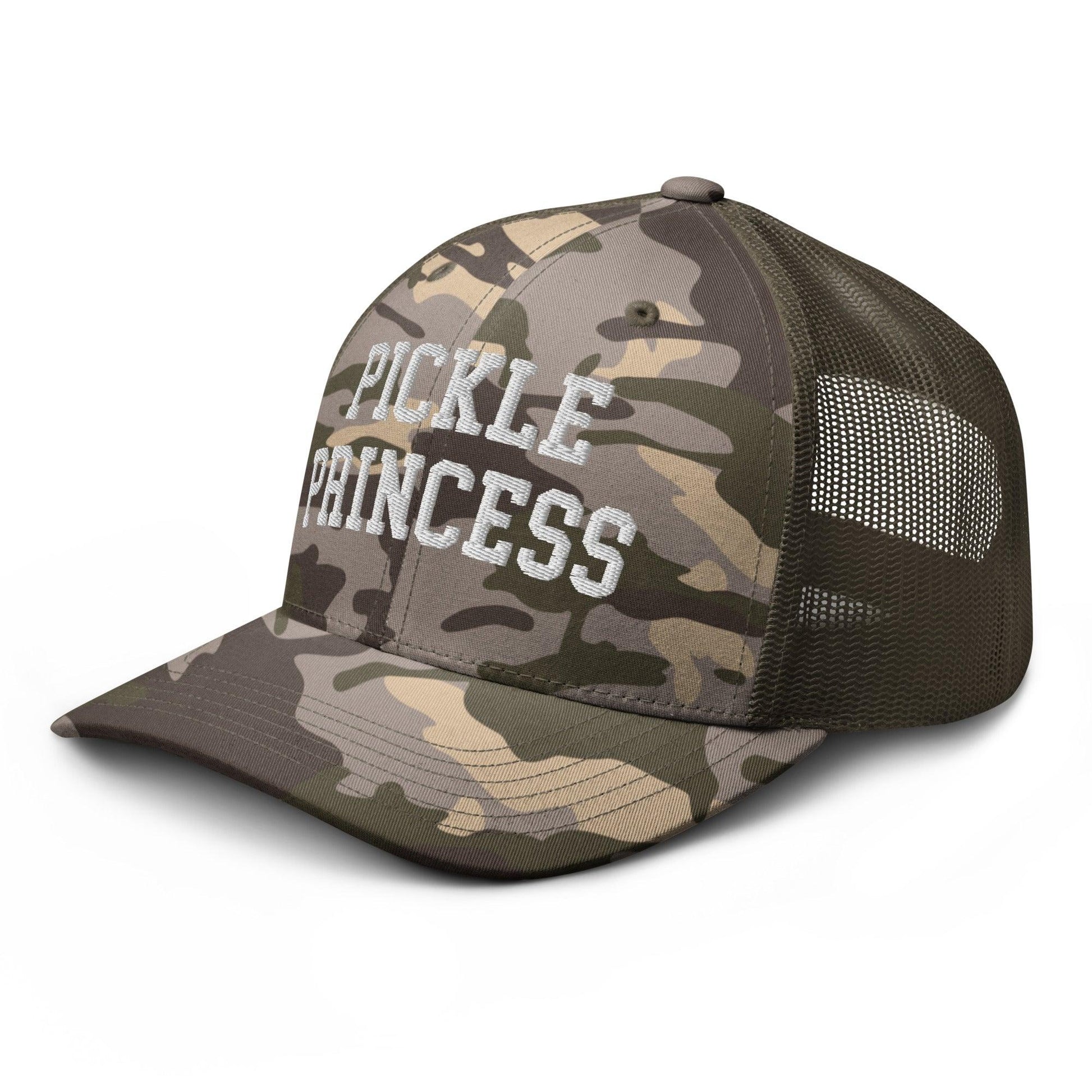 Pickle Princess Camo Trucker Hat - Headwear