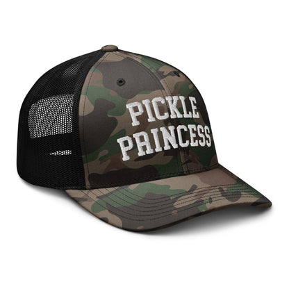 Pickle Princess Camo Trucker Hat - Headwear