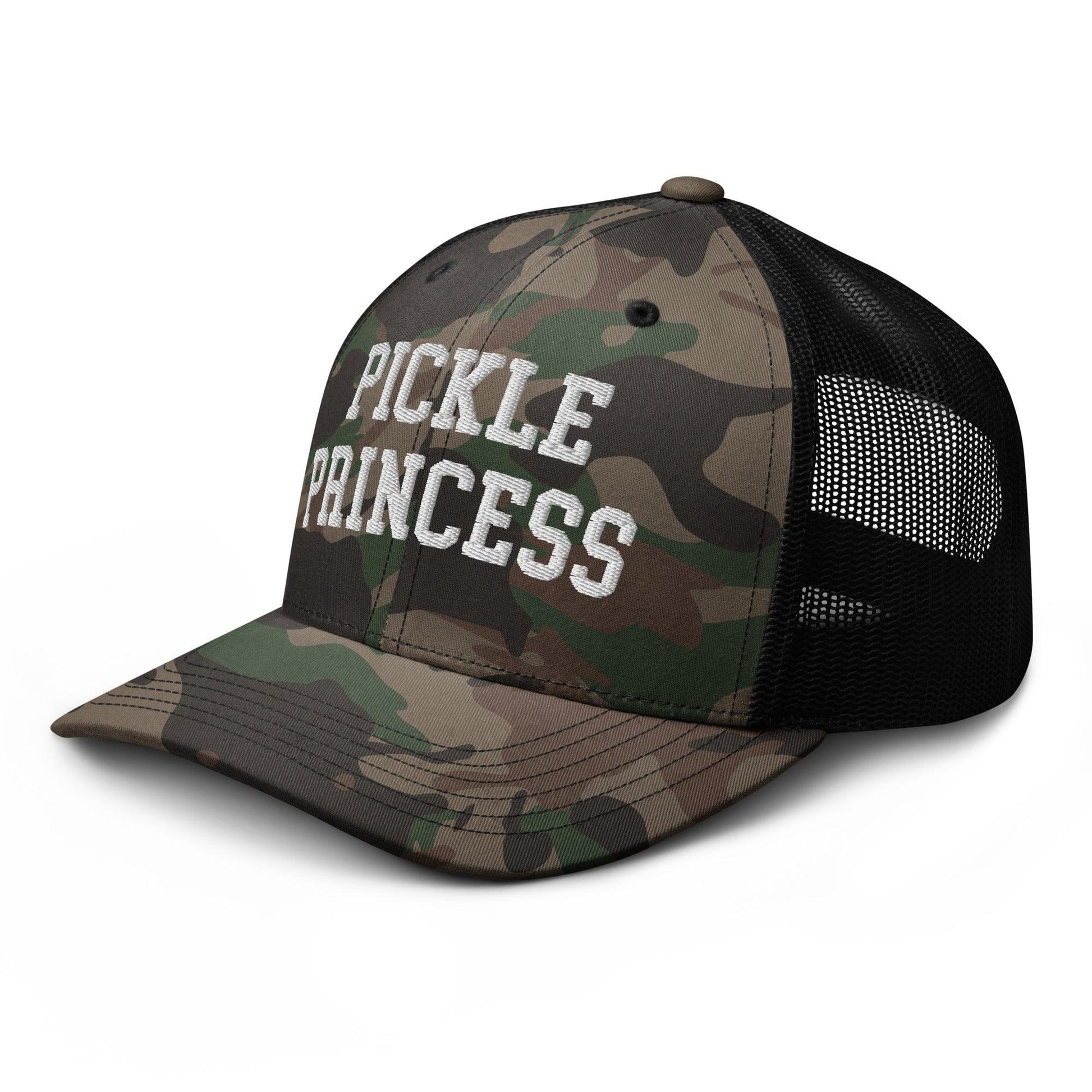 Pickle Princess Camo Trucker Hat - Headwear