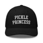 Pickle Princess Retro Trucker Hat - Black - Headwear