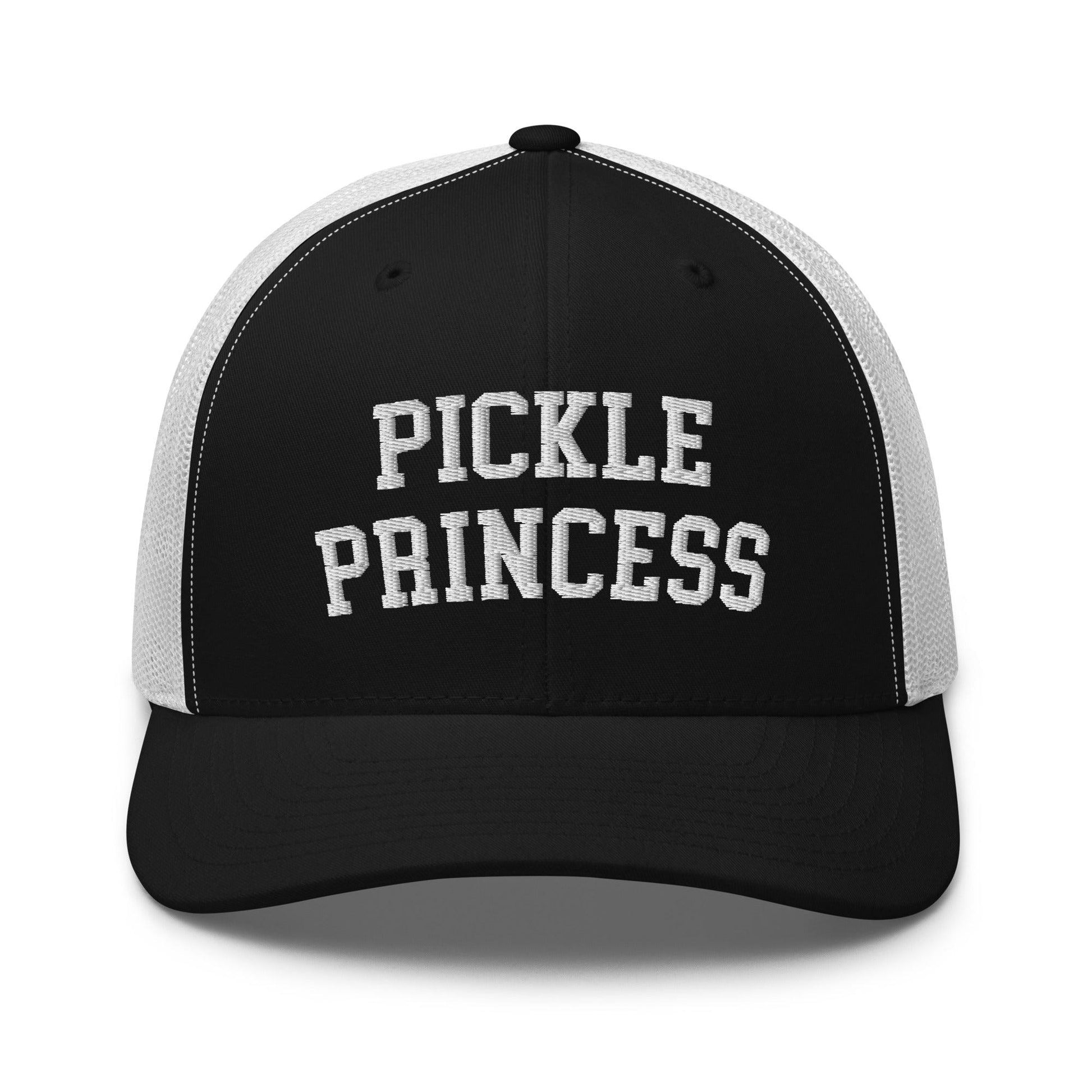 Pickle Princess Retro Trucker Hat - Black/ White - Headwear