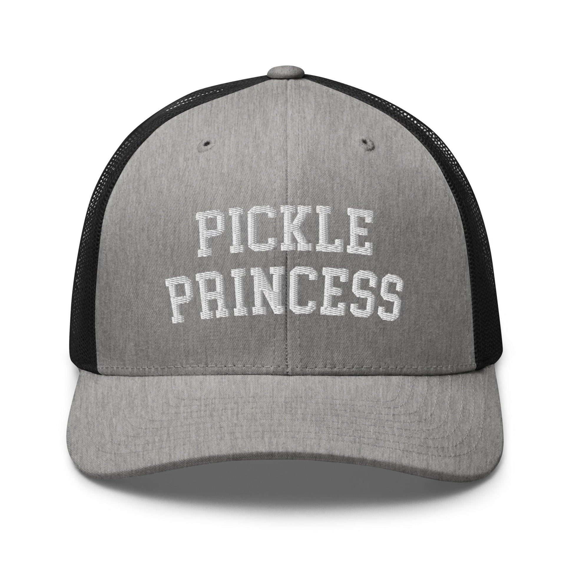 Pickle Princess Retro Trucker Hat - Heather/ Black - Headwear