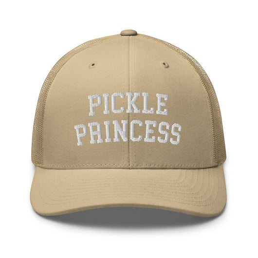 Pickle Princess Retro Trucker Hat - Khaki