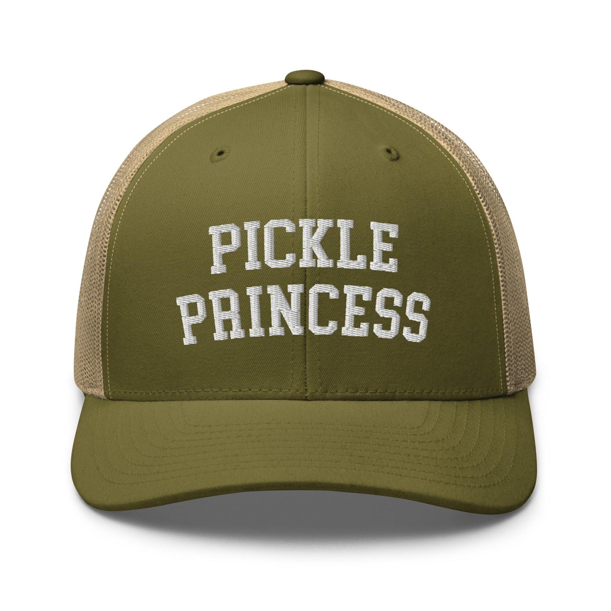 Pickle Princess Retro Trucker Hat - Moss/ Khaki - Headwear