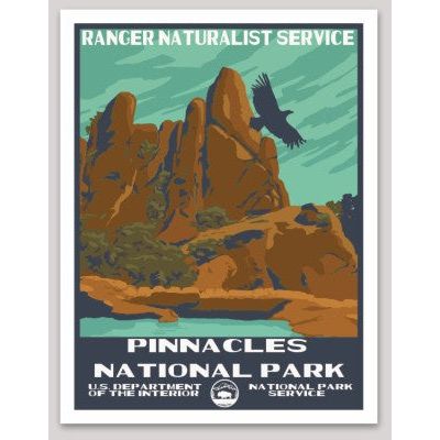 Pinnacles National Park WPA Sticker Large - sticker