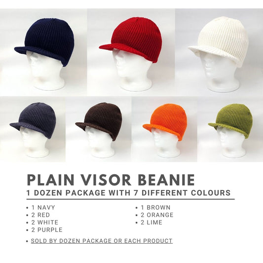 Plain Visor Beanie - Package / OSFA - Toque