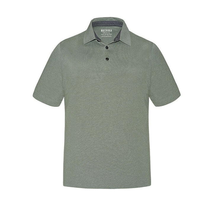 Polos: unleash your style with custom apparel! Product code - Melange Fatigue Green / S / S - Polos