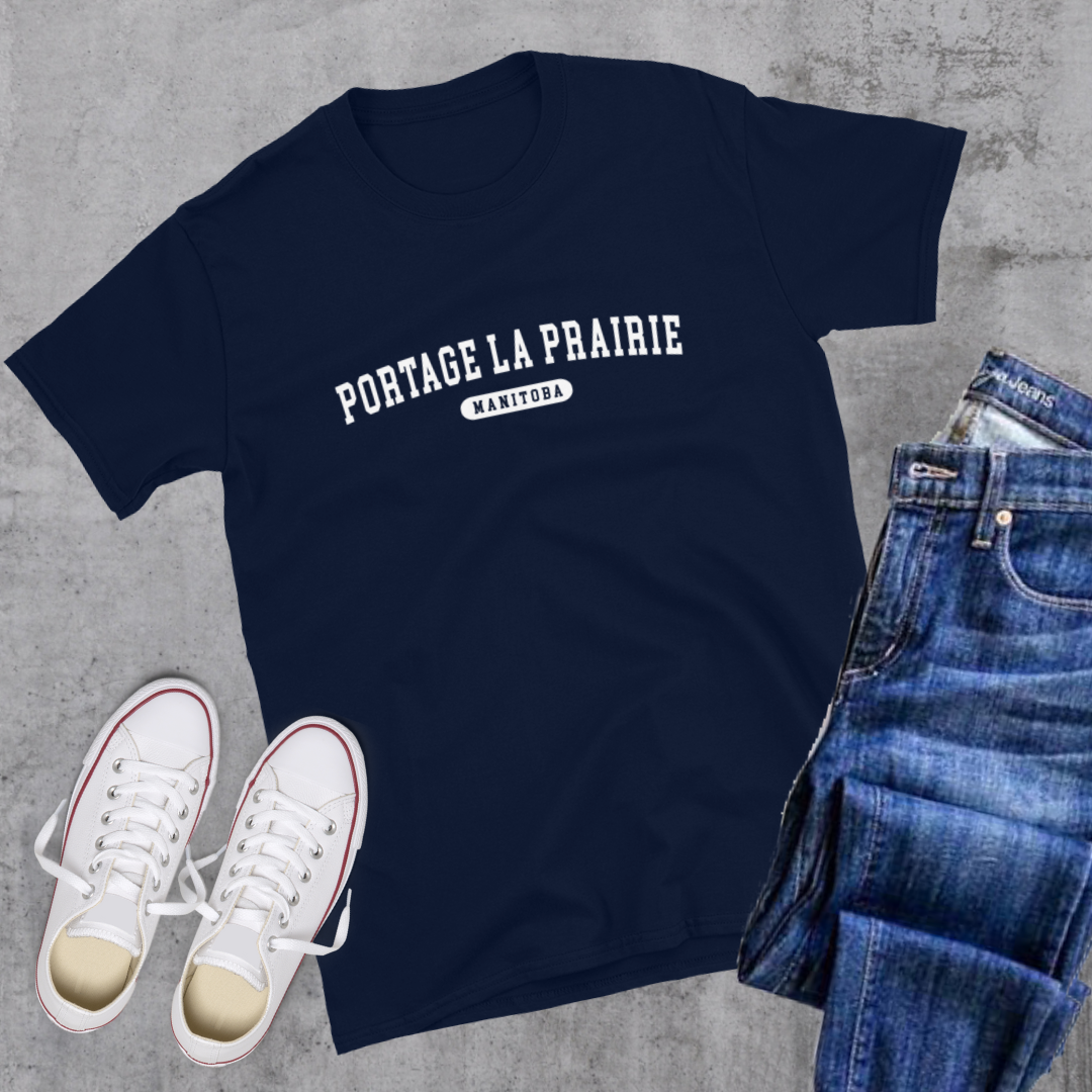Portage la Prairie College Tee - Navy / S