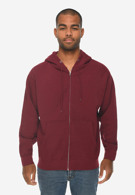 Premium Full Zip Hoodie - LS14003 - Burgundy / XS - Hoodies