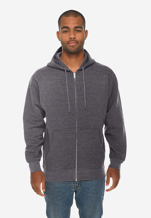 Premium Full Zip Hoodie - LS14003 - Charcoal Heather / XS - Hoodies