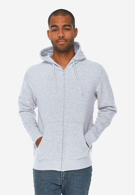 Premium Full Zip Hoodie - LS14003 - Heather Grey / XS - Hoodies