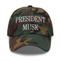 President Musk Embroidered Dad Hat - Green Camo