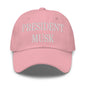 President Musk Embroidered Dad Hat - Pink
