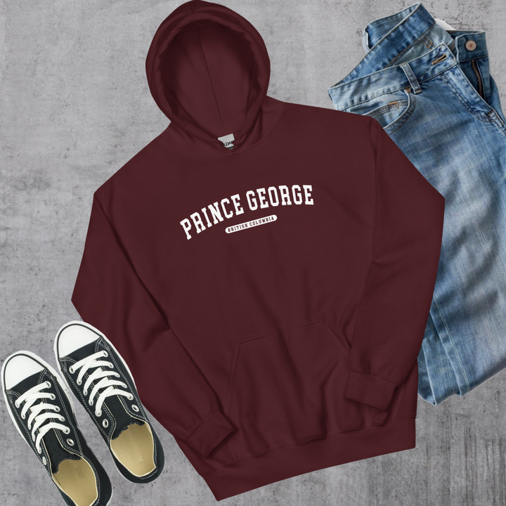 Prince George BC College Hoodie - Maroon / S