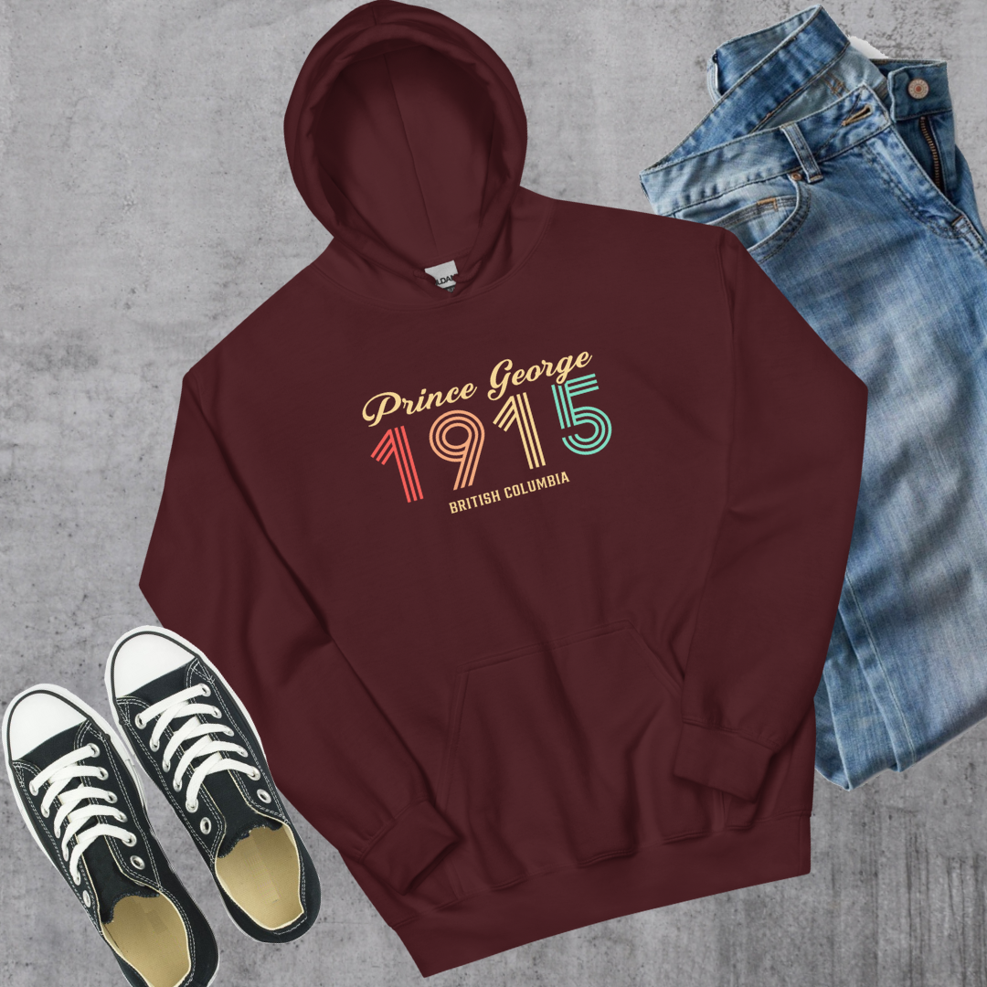 Prince George Vintage Hoodie - Maroon / S