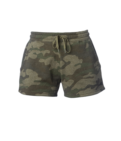 PRM20SRT - Women’s California Wave Wash Sweatshort - Forest Camo Heather / XS - SHORTS