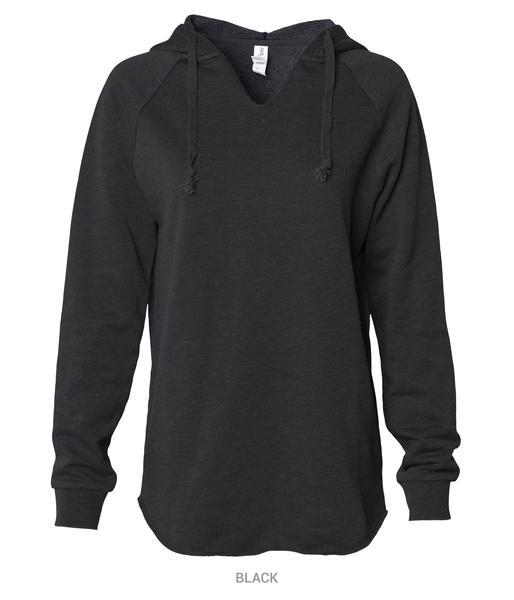 PRM2500 - Women’s California Wave Wash Hooded Pullover - Black / XS - HOODIES