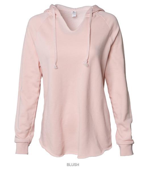 PRM2500 - Women’s California Wave Wash Hooded Pullover - Blush / XS - HOODIES