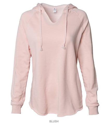 PRM2500 - Women’s California Wave Wash Hooded Pullover - Blush / XS - HOODIES
