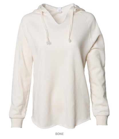 PRM2500 - Women’s California Wave Wash Hooded Pullover - Bone / XS - HOODIES