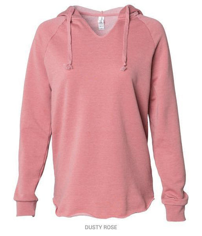 PRM2500 - Women’s California Wave Wash Hooded Pullover - Dusty Rose / XS - HOODIES