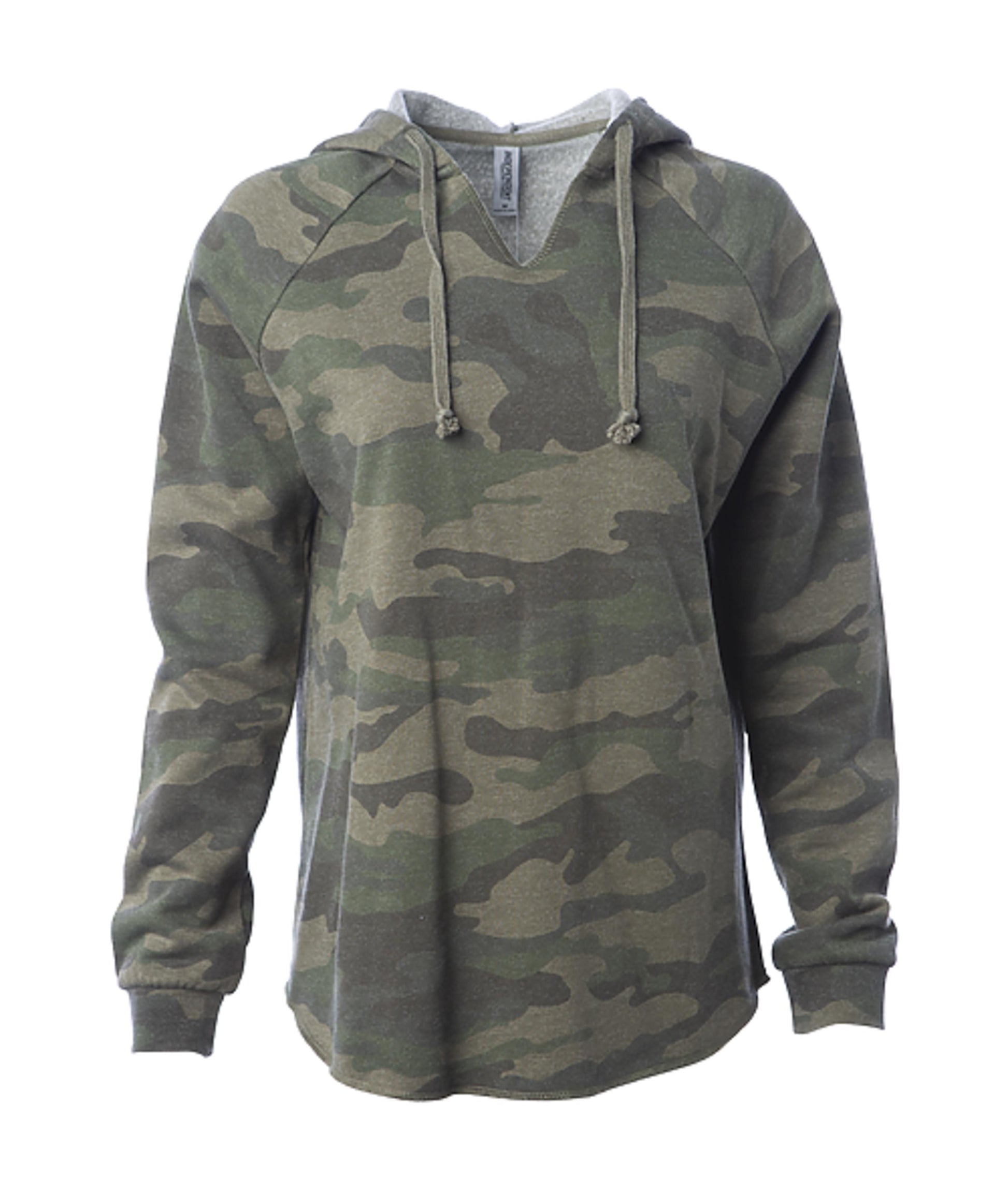 PRM2500 - Women’s California Wave Wash Hooded Pullover - Forest Camo Heather / XS - HOODIES