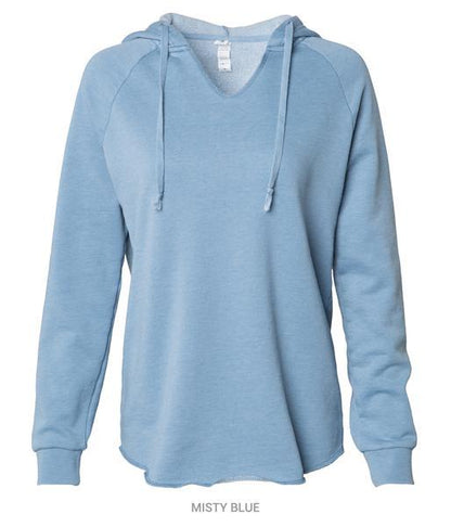 PRM2500 - Women’s California Wave Wash Hooded Pullover - Misty Blue / XS - HOODIES
