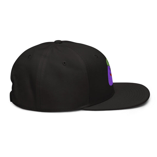 $PURPE Purple Pepe Embroidered Flat Bill Brim Snapback Hat - Hats