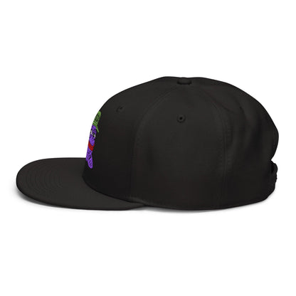 $PURPE Purple Pepe Embroidered Flat Bill Brim Snapback Hat - Hats