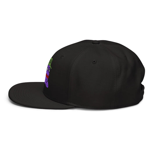 $PURPE Purple Pepe Embroidered Flat Bill Brim Snapback Hat - Hats