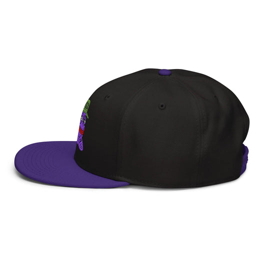 $PURPE Purple Pepe Embroidered Flat Bill Brim Snapback Hat - Hats