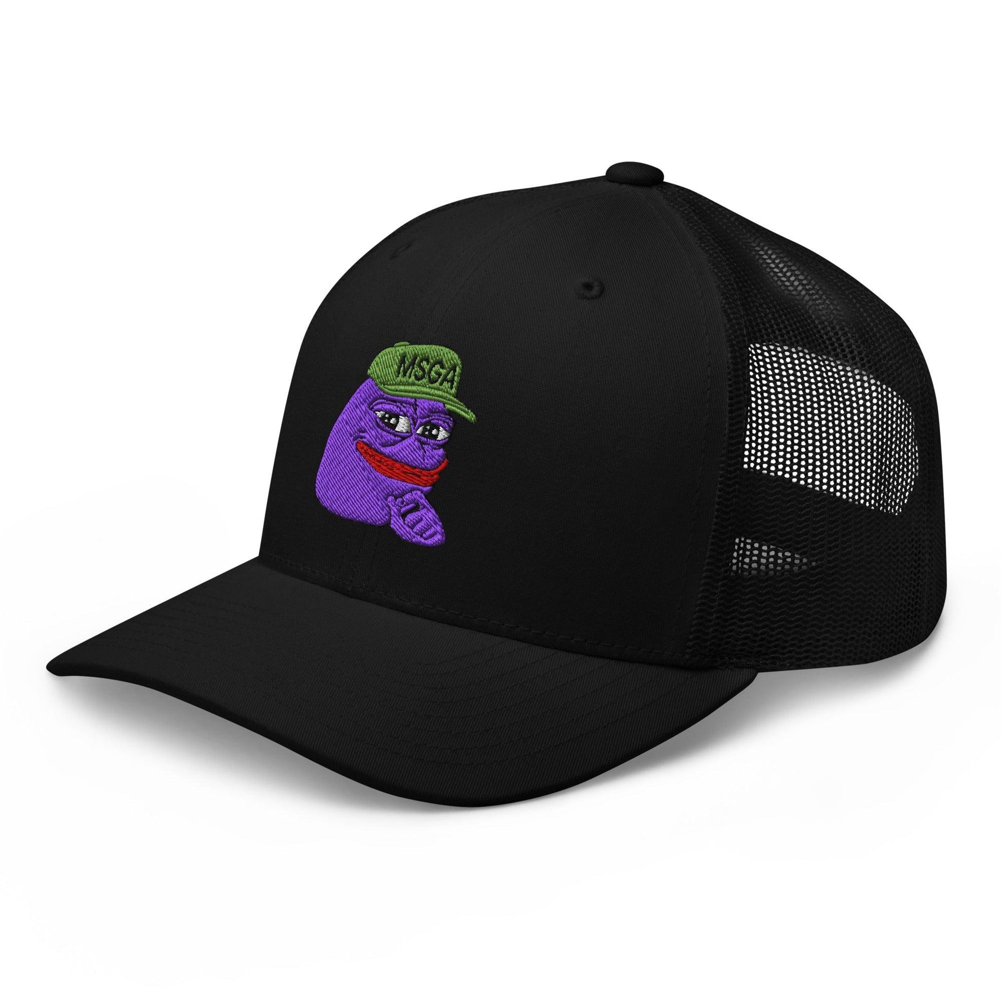 $PURPE Purple Pepe Embroidered Mesh Trucker Hat