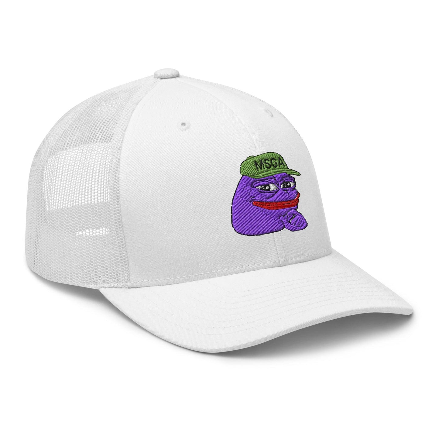 $PURPE Purple Pepe Embroidered Mesh Trucker Hat