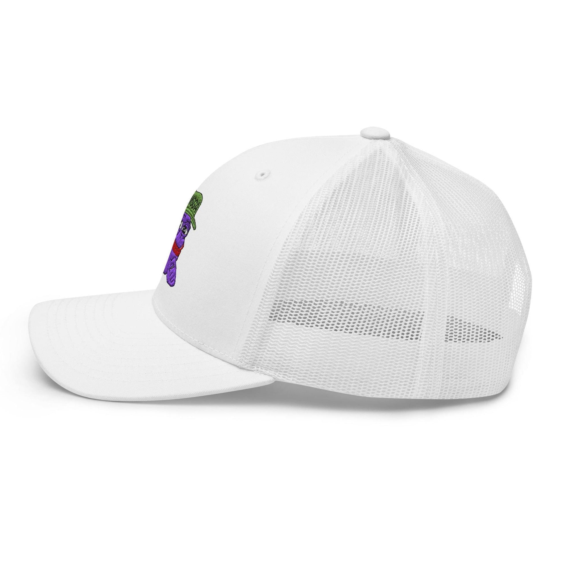 $PURPE Purple Pepe Embroidered Mesh Trucker Hat