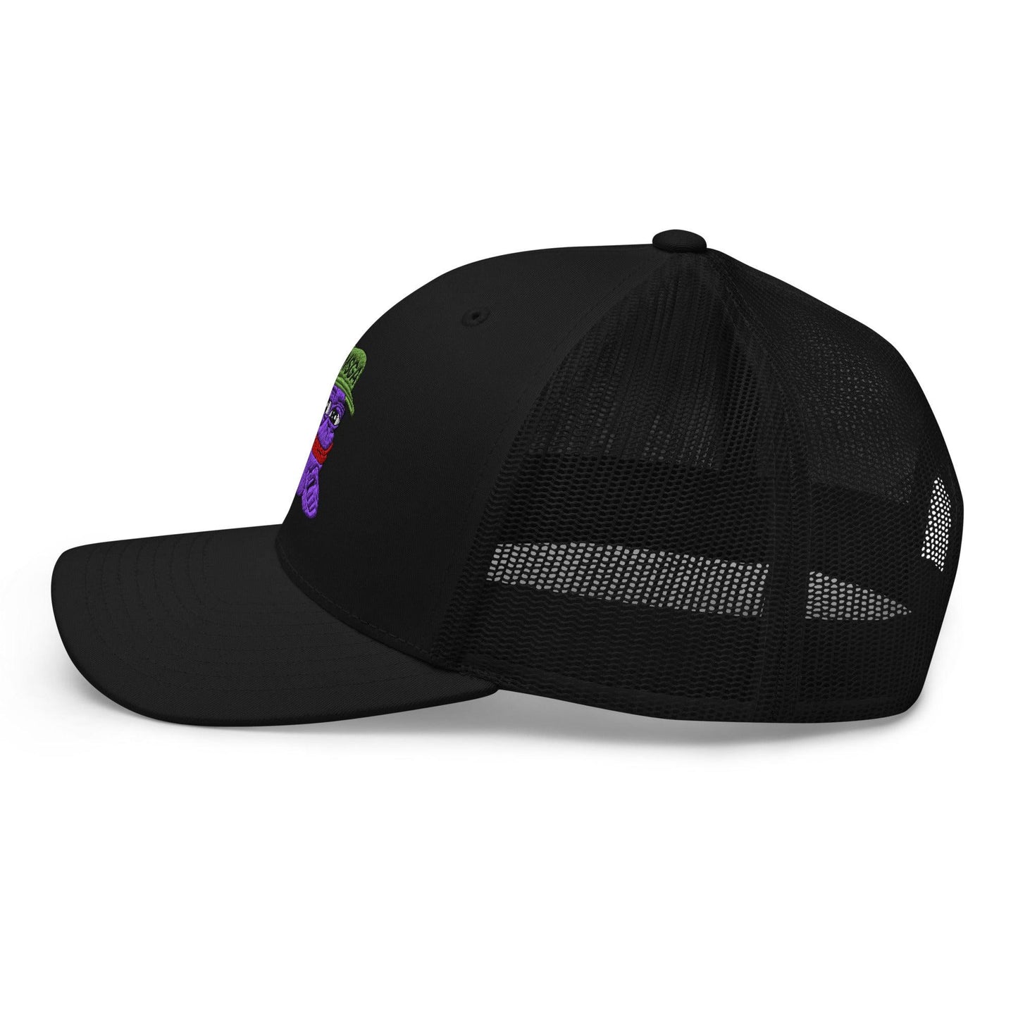 $PURPE Purple Pepe Embroidered Mesh Trucker Hat
