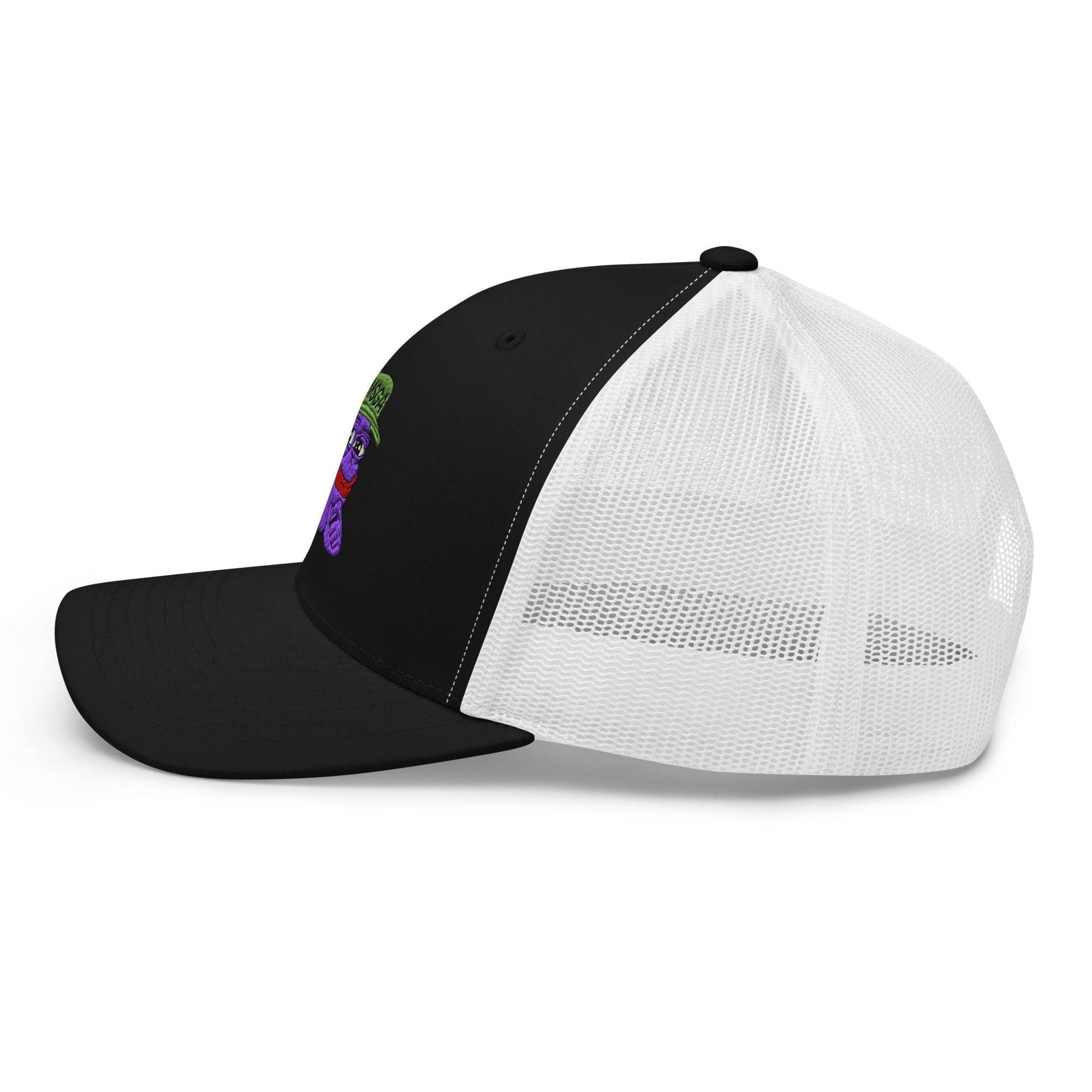 $PURPE Purple Pepe Embroidered Mesh Trucker Hat